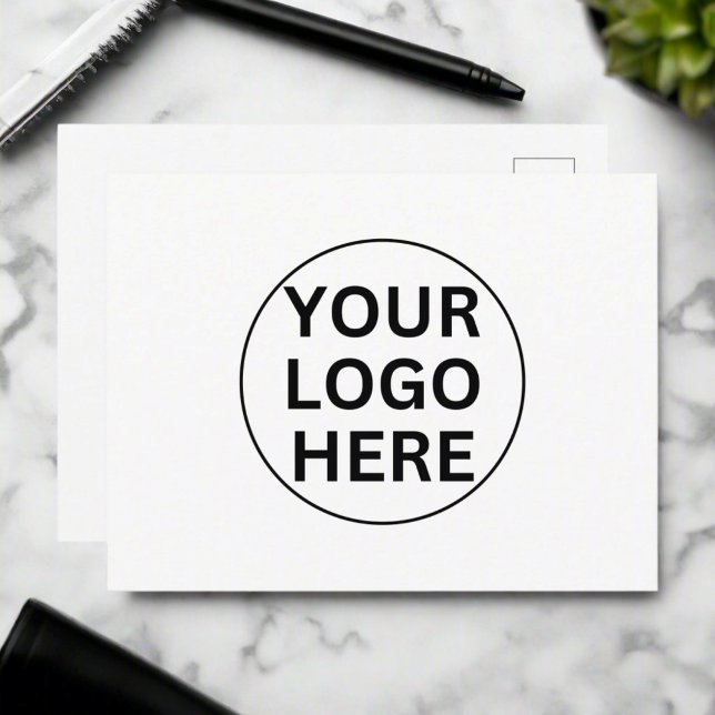 Professional Black & White Thank You Note  Postcard (Creator Uploaded)