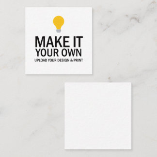 Professional Blank Business Custom Your Logo Square Business Card