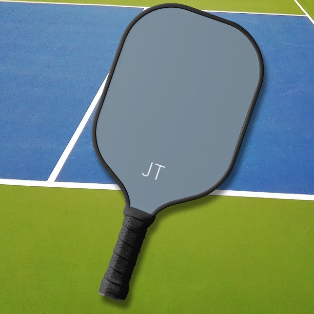 Professional Blue Monogram Monogrammed Initials Pickleball Paddle (Creator Uploaded)