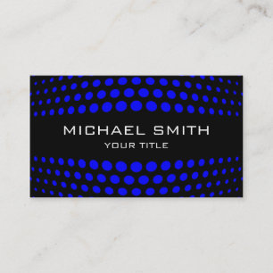 Professional Blue Polka Dot Pattern Business Card
