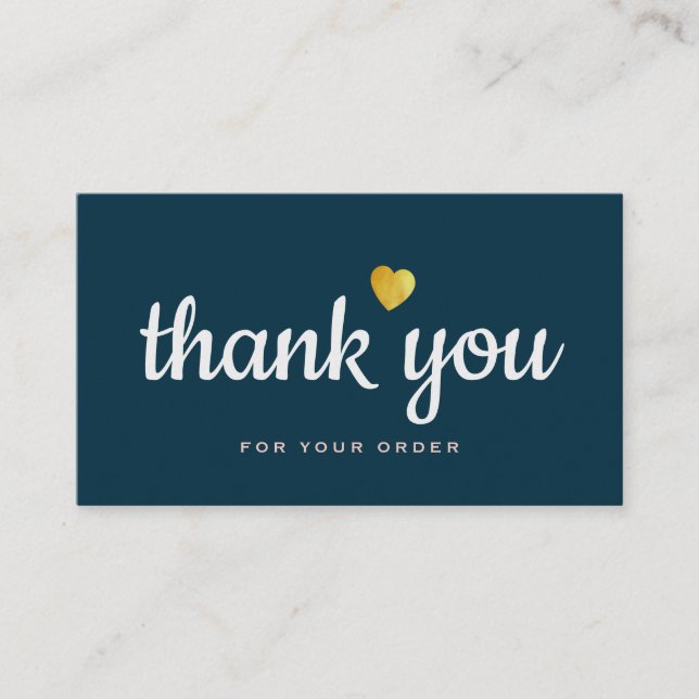 professional blue thank you business card (Front)