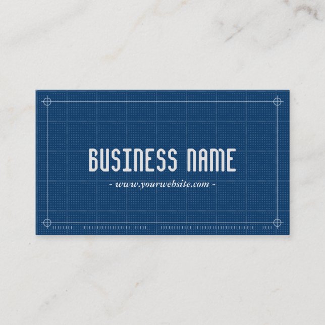 Professional Blueprint Architecture Business Card (Front)