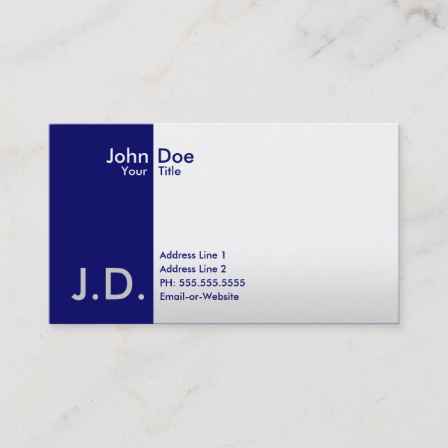 professional blues business card (Front)