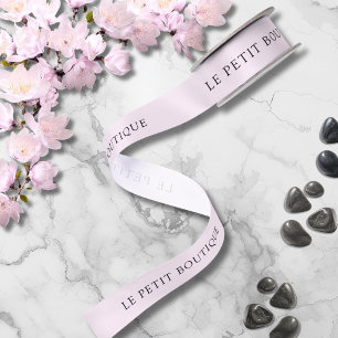 Professional Blush Pink Business Name Satin Ribbon