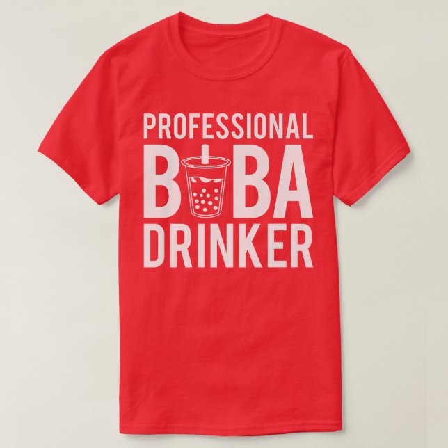 Professional Boba Drinker Bubble Tea Premium  T-Shirt (Design Front)