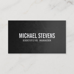 Professional Bold Text Grey Black Stylish Business Card