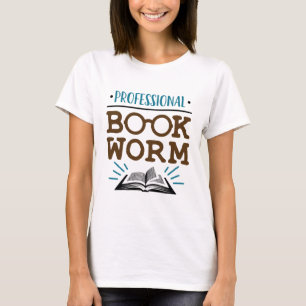 Professional Bookworm Avid Book Reader T-Shirt