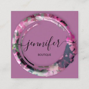 Professional Boutique Mimetic Camouflage Military  Square Business Card