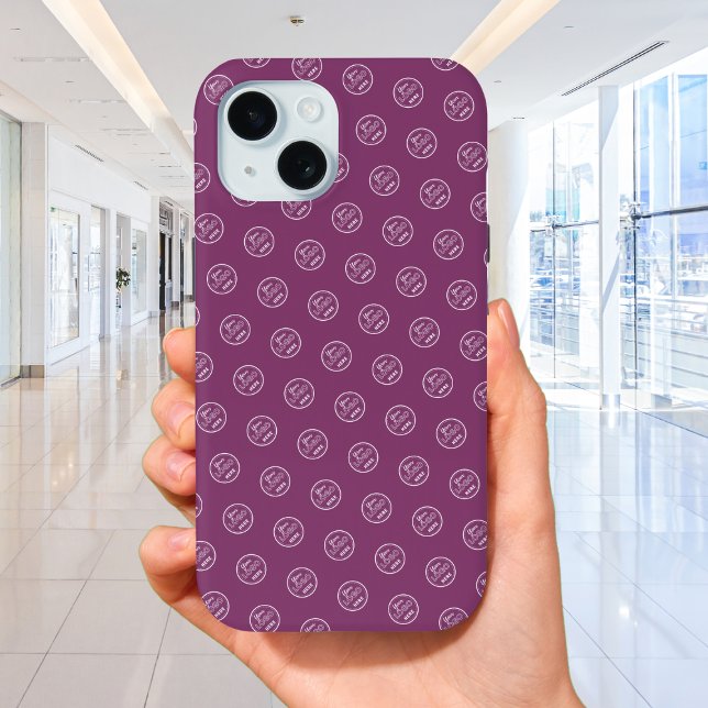 Professional Brand Pattern Logo Berry Purple Case-Mate iPhone Case (Creator Uploaded)