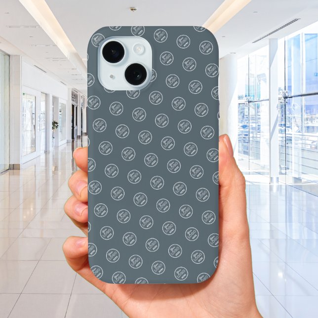 Professional Brand Pattern Logo Modern Navy Case-Mate iPhone Case (Creator Uploaded)