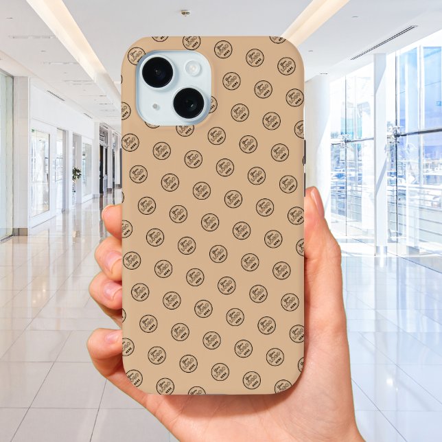 Professional Brand Pattern Logo Modern Rustic iPhone 15 Case (Creator Uploaded)