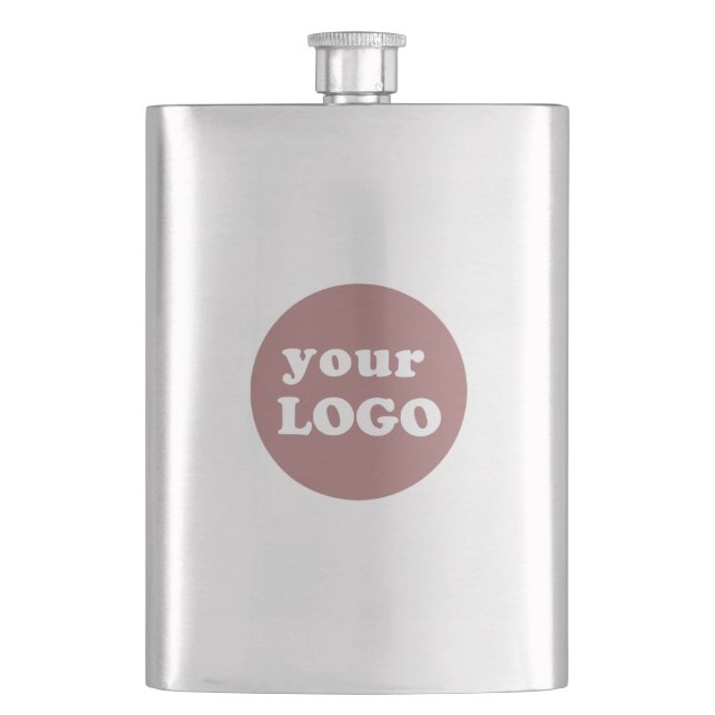 Professional Branded Custom Business Logo  Hip Flask (Front)