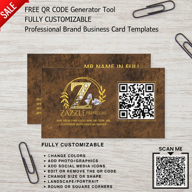 PROFESSIONAL BRANDED LOGO DESIGN QR CODE TEMPLATE  BUSINESS CARD (Scan the code to view the FULL collection)