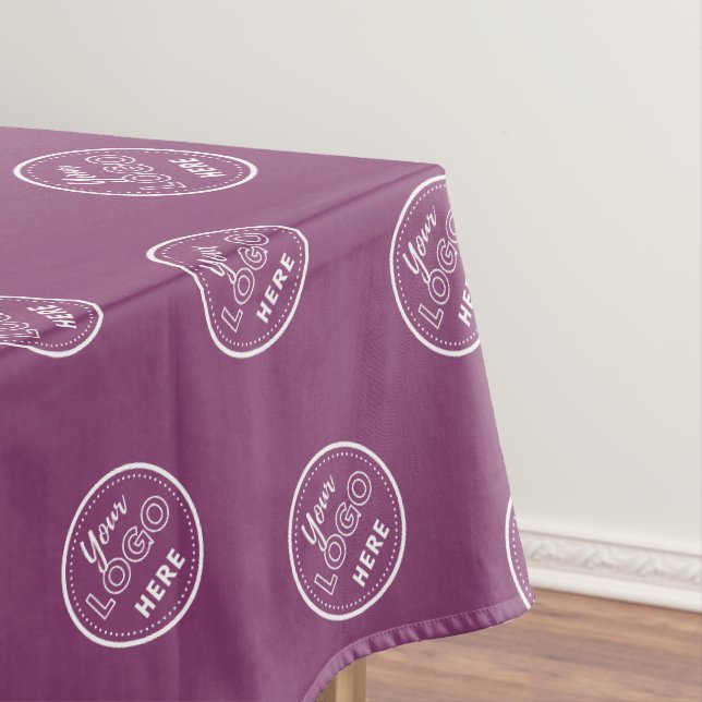 Professional Branding Minimalist Logo Berry Purple Tablecloth (In Situ)