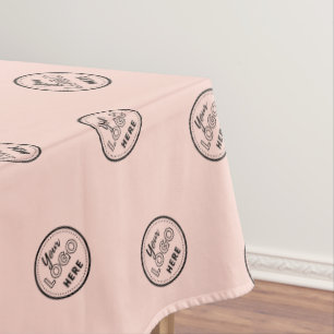 Professional Branding Minimalist Logo Blush Pink Tablecloth