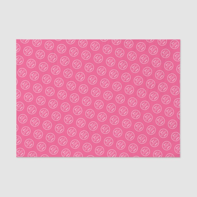 Professional Branding Minimalist Logo Hot Pink Tissue Paper (Front)