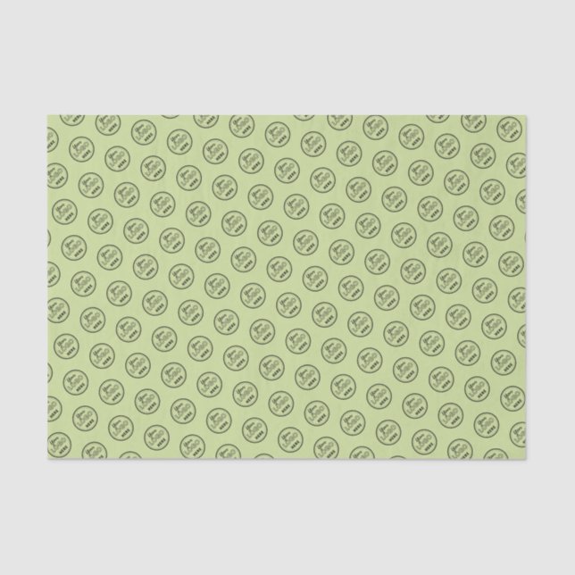 Professional Branding Minimalist Logo Lime Green Tissue Paper (Front)