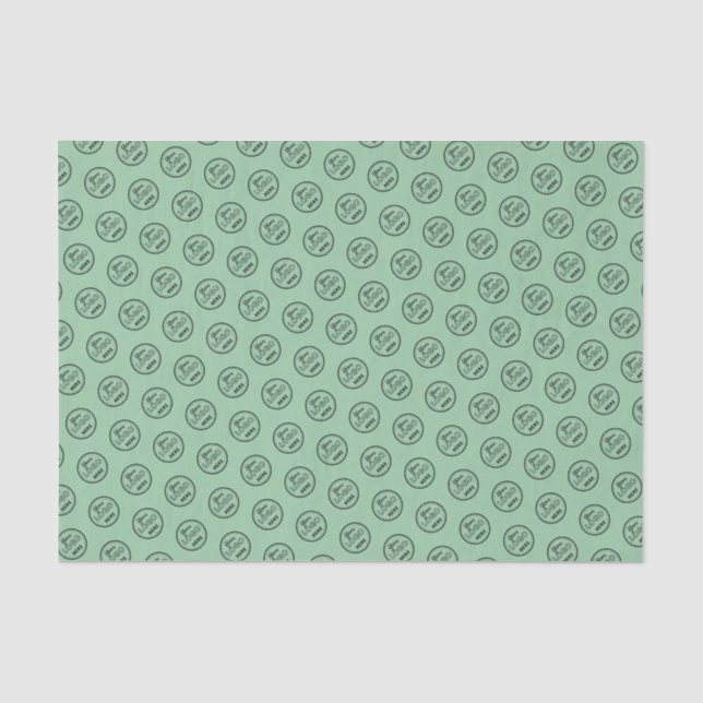 Professional Branding Minimalist Logo Mint Green Tissue Paper (Front)