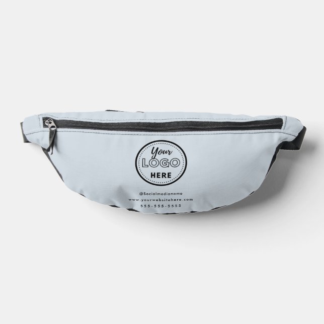 Professional Branding Minimalist Logo Soft Navy Fanny Pack (Lay Down)