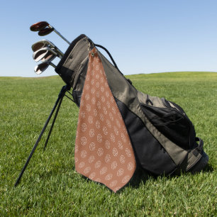 Professional Branding Minimalist Logo Terracotta Golf Towel