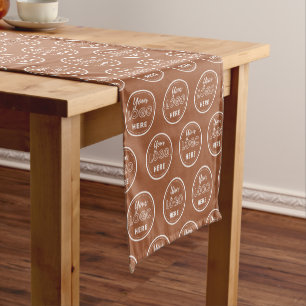 Professional Branding Minimalist Logo Terracotta Short Table Runner