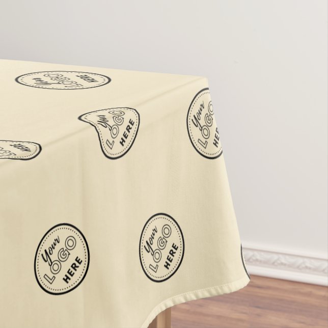 Professional Branding Minimalist Promo Logo Groovy Tablecloth (In Situ)