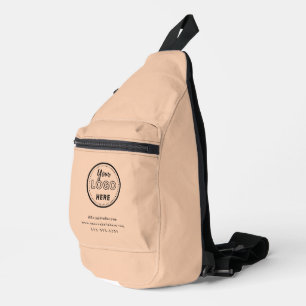 Professional Branding Minimalist Promo Logo Orange Sling Bag