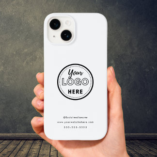 Professional Branding Minimalist White Promo Logo Case-Mate iPhone 14 Case
