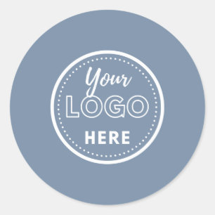 Professional Branding Promotional Logo Periwinkle Classic Round Sticker