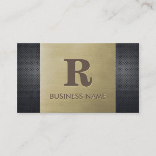 Professional Bronze & Metal Monogram Business Card