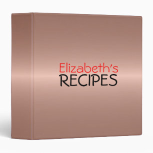 Professional Bronze Recipes Binder
