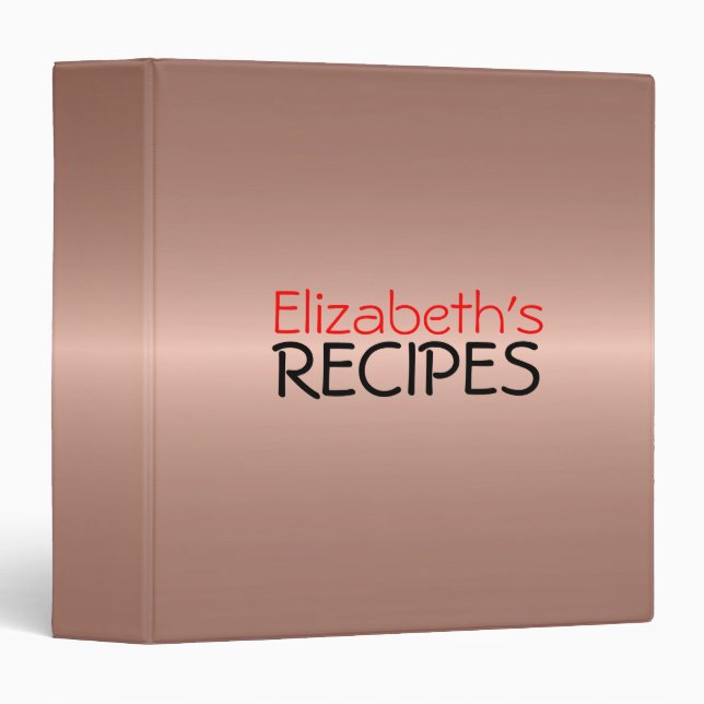 Professional Bronze Recipes Binder (Front/Spine)