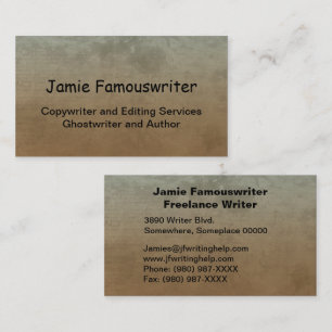 Professional Brown Abstract Freelancer Author Business Card