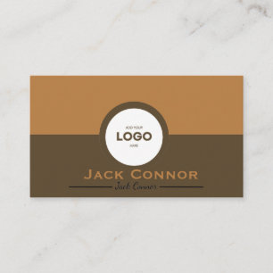 Professional Brown and Ochre Two-Tone Business Car Card