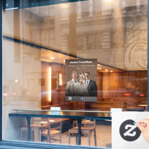 Professional Brown Confident Lawyers Legal Service Window Cling