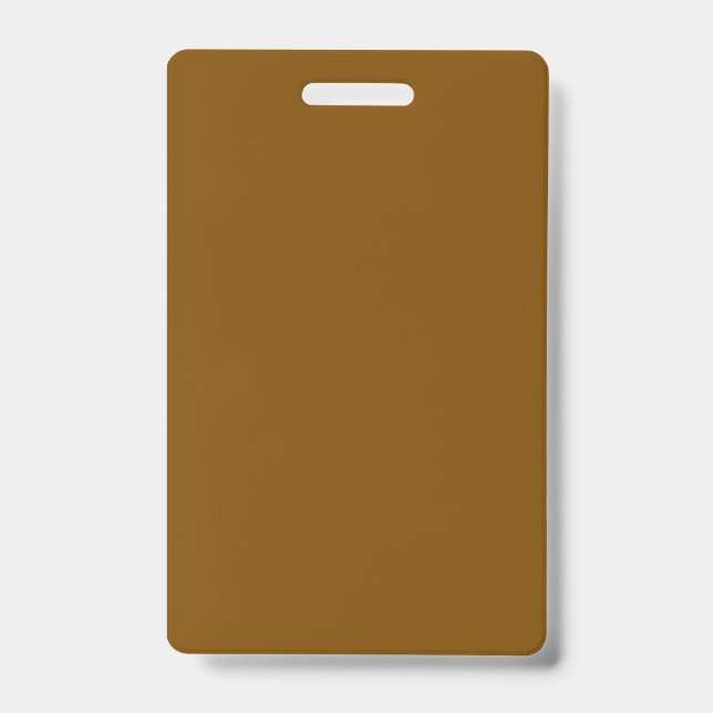 Professional Brown Identification Card Badge (Front)