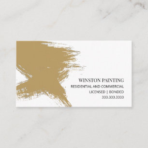 Professional Brush Stroke House Painter Business Card