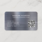 Professional Brushed Metallic Grey Logo QR Code