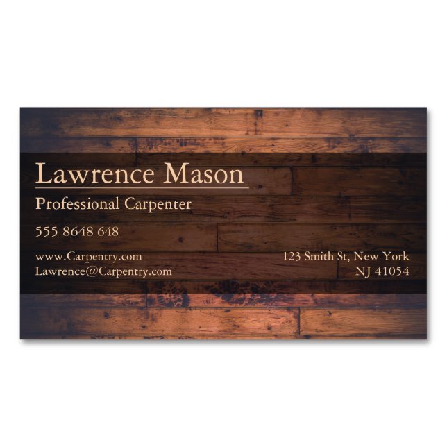 Professional Builder / Carpenter Business Card (Front)