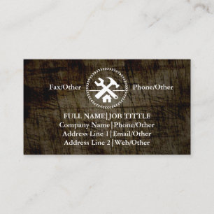 Professional Builder Carpenter Tools Woodworking B Business Card