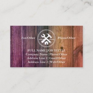 Professional Builder Carpenter Tools Woodworking B Business Card