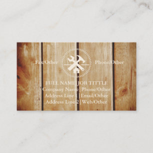 Professional Builder Carpenter Tools Woodworking B Business Card