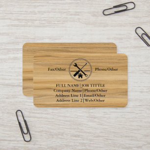Professional Builder Carpenter Tools Woodworking Business Card