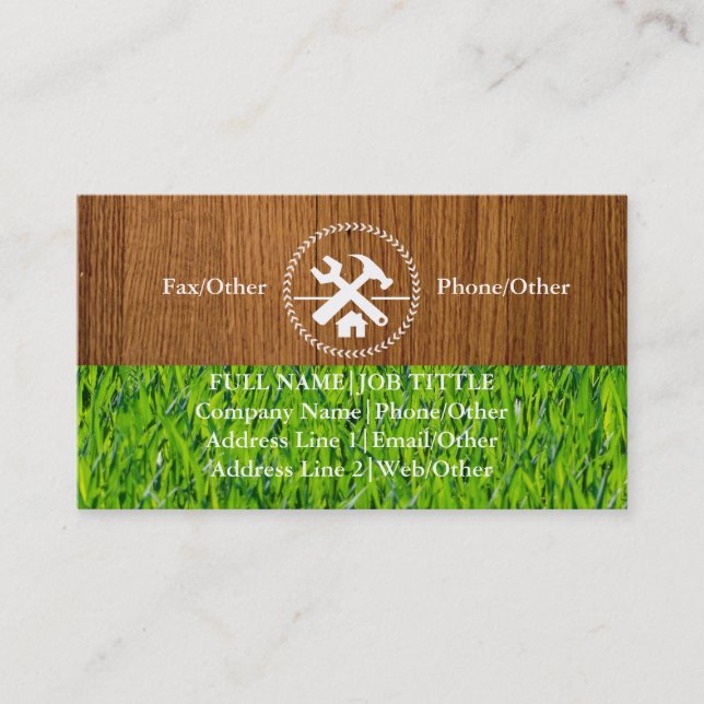Professional Builder Carpenter Tools Woodworking Business Card (Front)