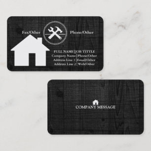 Professional Builder Carpenter Tools Woodworking Business Card