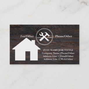 Professional Builder Carpenter Tools Woodworking Business Card