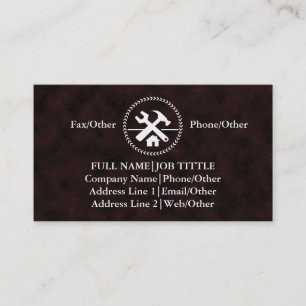 Professional Builder Carpenter Tools Woodworking Business Card