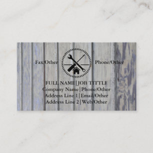 Professional Builder Carpenter Tools Woodworking Business Card