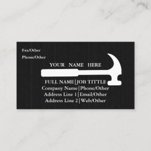 Professional Builder Carpenter Tools Woodworking Business Card