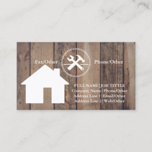 Professional Builder Carpenter Tools Woodworking Business Card